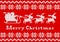 Red and white Christmas knit greeting card