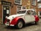 Red and White Citren 2cv French classic vintage car