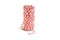 Red white color rope isolated.