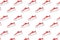 Red-white colored golf shoe pattern on white background vector illustration. Golf shoes pattern. Golf equipment