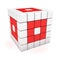 Red-white cube