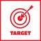 Red and White darts target