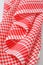 Red and white dishtowel