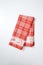 Red and white dishtowel