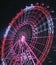 Red and White Ferris Wheel at Night