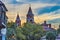 Red White Flagler College Towers Evening St Augustine Florida