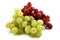 Red and white grapes stock images.