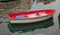 Red White and Green fishing boat