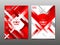 Red and White Grunge Sports Template Set