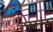 Red and white half-timbered houses in Limburg an der Lahn, Germany