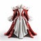 Red And White Knight Costume - Detailed 3d Design For Fairy Academia
