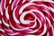 Red and white large spiral lollipop