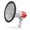 Red and White Megaphone White Background