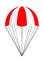 Red and White parachute