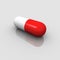 Red and white pill 3d