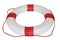 Red and white rescue wheel