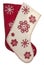 Red and White Snowflake Pattern Holiday Stockings