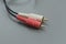 Red and white stereo audio cable