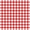 Red and white tablecloth