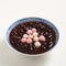 Red and white tangyuan with red bean soup