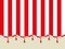 Red white theater circus curtain