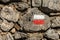 Red and White Trail Sign on a Stone Wall - Liguria Italy