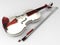 Red and white violin