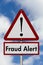 Red and White Warning Fraud Alert Highway Road Sign