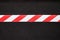 Red and white warning tape