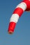 Red and white windsock.