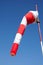 Red and white windsock.