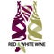 Red and white wine