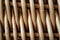 Red wicker rattan. Macro.