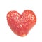 Red wild strawberries heart shaped