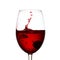 Red wine captivating splash