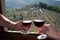 Red wine in Castello di Meleto in Italy / Tuscany