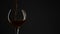 Red wine forms beautiful wave. Wine pouring in wine glass over black background. Close-up shot. Slow motion of pouring