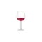Red wine glass colorful cartoon.