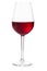 Red wine glass isolated on white