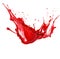 red wine liquid splash in white background. thick and glossy, creating a wave motions