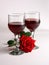 Red wine and rose