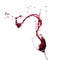 Red wine splash