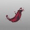 Red wine splash or swash image realistic vector illustration isolated.