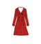Red woman elegant coat