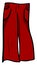 Red woman pants, illustration, vector