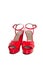 Red woman shoes isolated