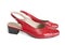 Red womanish shoes