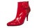 Red women ankle boot