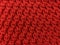 Red yarn pattern of knitting bag