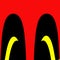 red yellow black graphic design. abstract curves and shapes